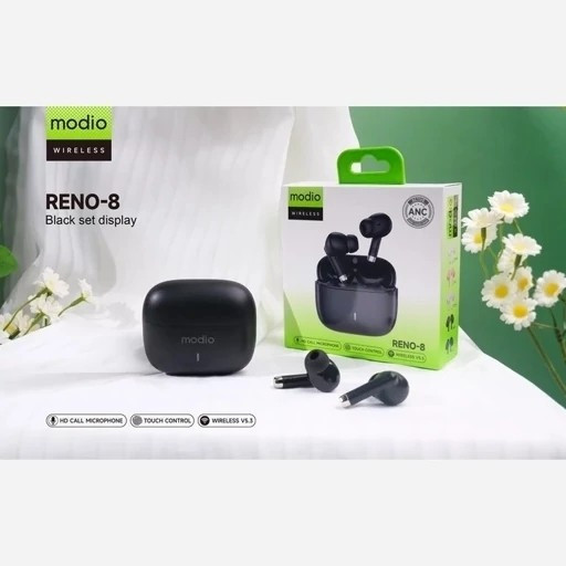 هندزفری بلوتوث ایرپاد modio RENO-8 اصلی جدید کیفیت عالی