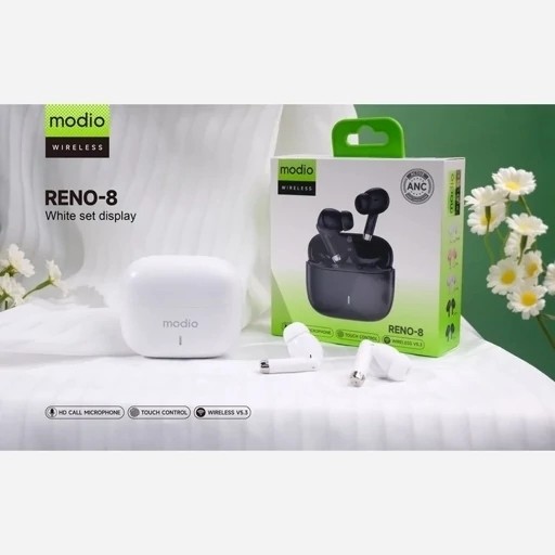 هندزفری بلوتوث ایرپاد modio RENO-8 اصلی جدید کیفیت عالی