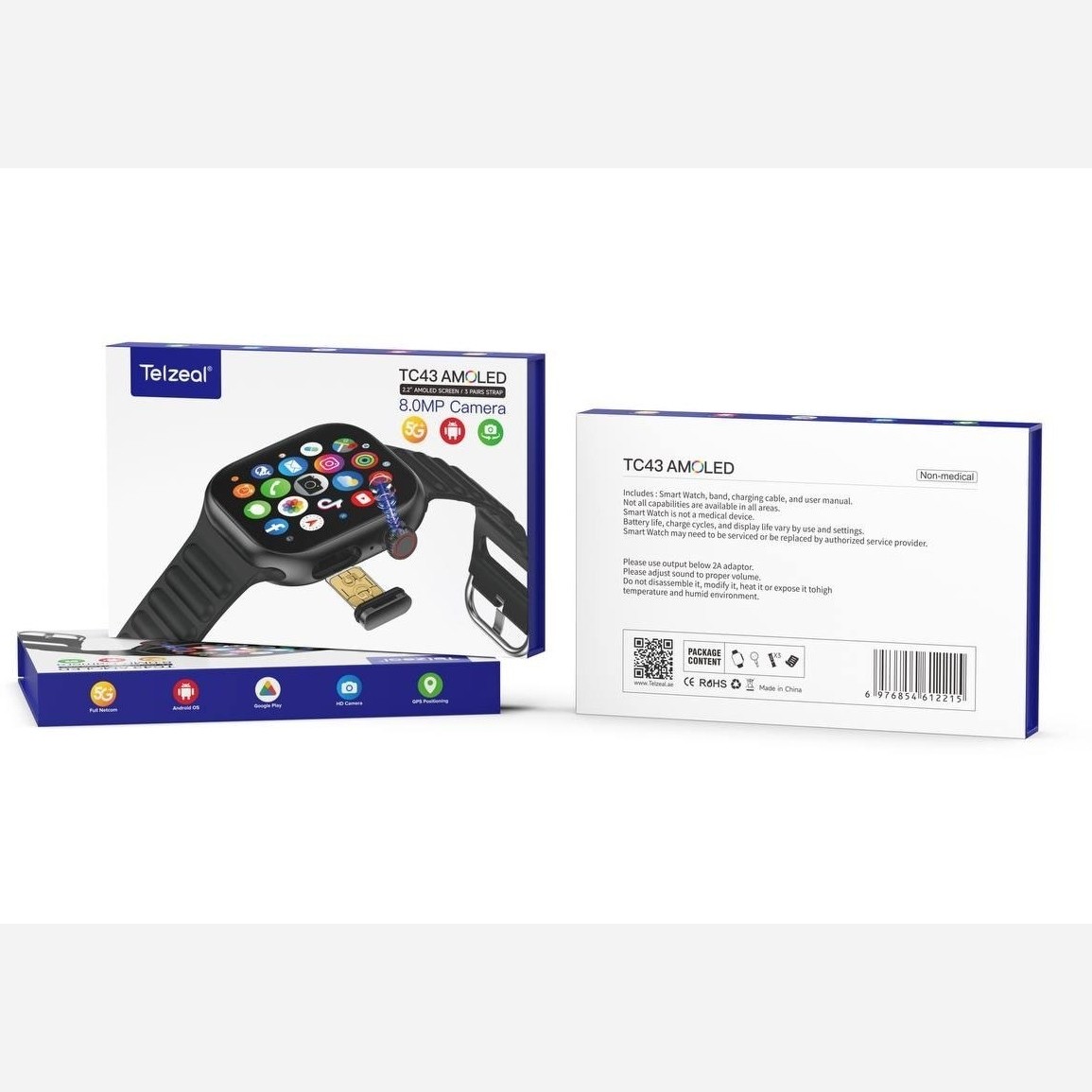 ساعت هوشمند سیم کارت خور TC43 5G با دوربین مخفی ریجستری قیمت عالی