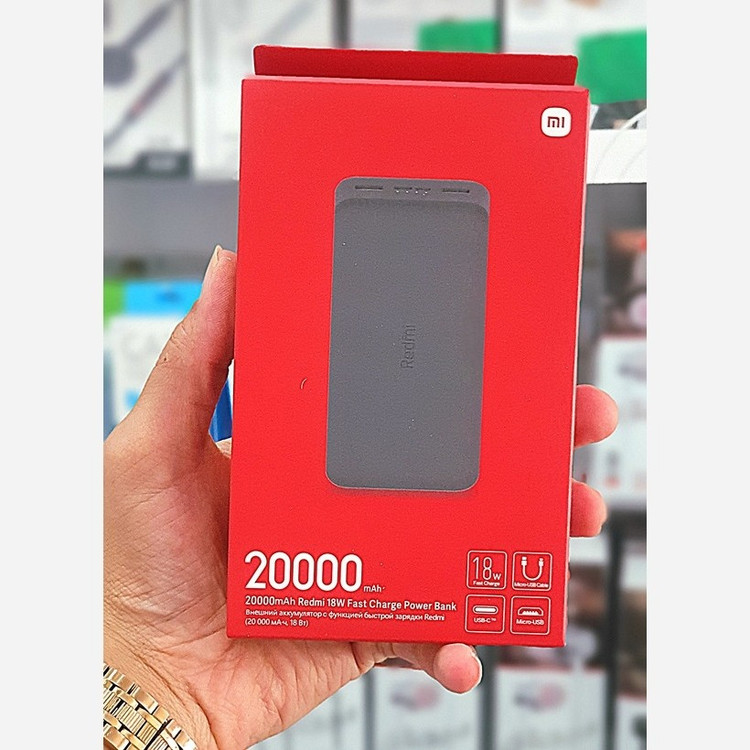 پاوربانک شارژر همراه xiaomi redmi 20000 اصل و اورجینال پک گلوبال قیمت عالی
