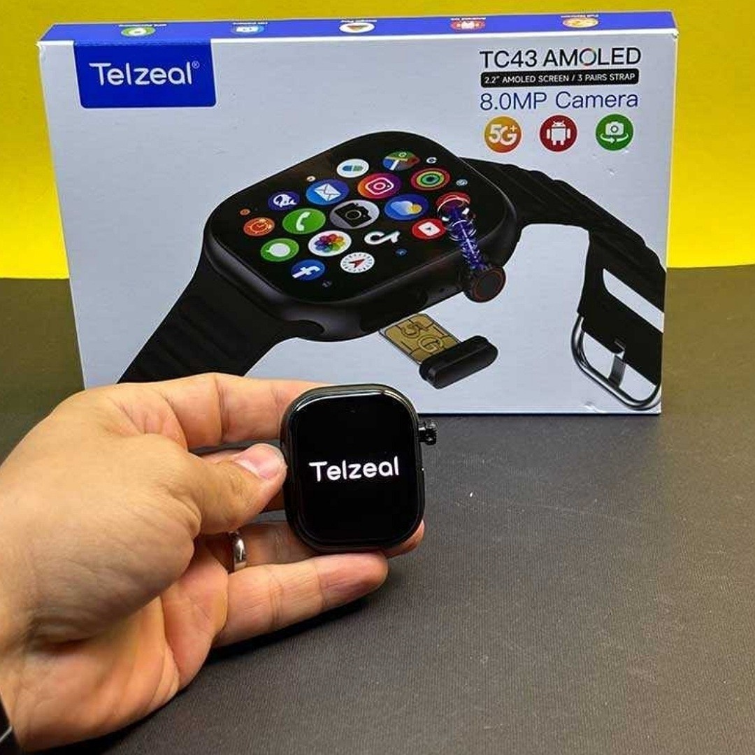 ساعت هوشمند برند Telzeal مدل TC43 AMOLED سیم کارتخور با دوربین مخفی قیمت عالی