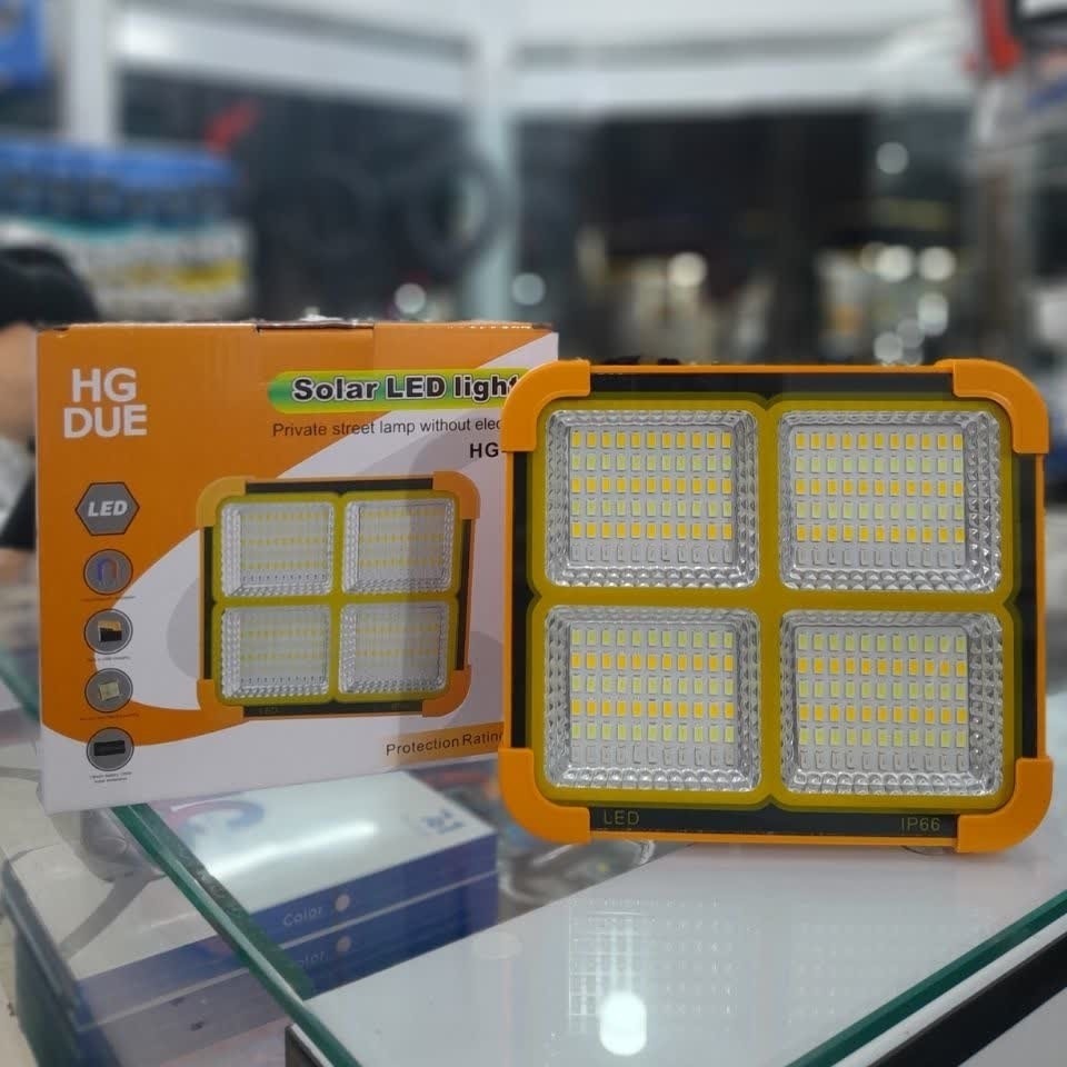 پروژکتور شارژی خورشیدی HG-D05 پاوربانک دار قیمت عالی