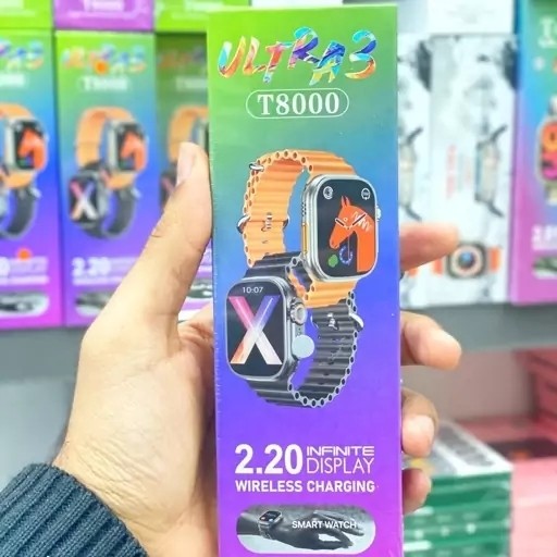 ساعت هوشمند T8000 ultra3 با قابلیت تماس و پخش موزیک تک بند طرح اپل واچ مدل 2024 جدید با قیمتی عالی