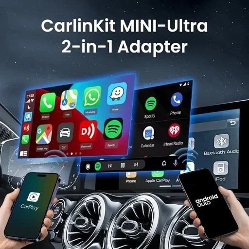 دانگل وایرلس کارپلی و اندروید اتو کارلینکیت مدل Carlinkit Mini Ultra کیفیت عالی