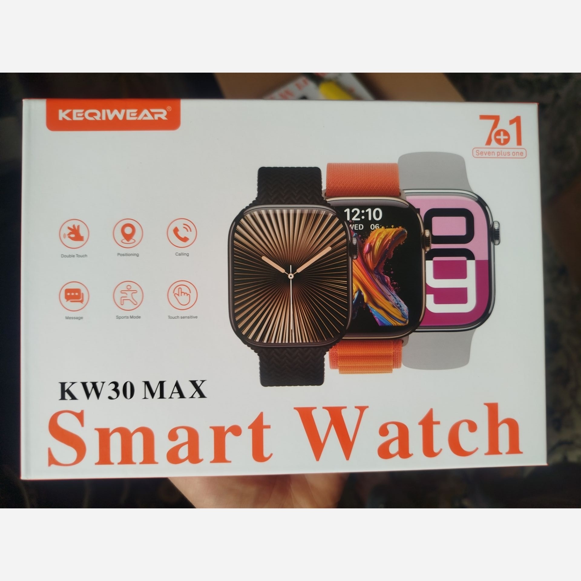 ساعت هوشمند KW30 MAX بهمراه 7 بند کیفیت عالی