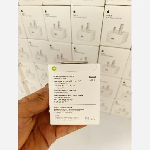 شارژر اصلی اپل 3 پین 40W مدل Dynamic Power Adapter با توان خروجی تا 60W کیفیت عالی