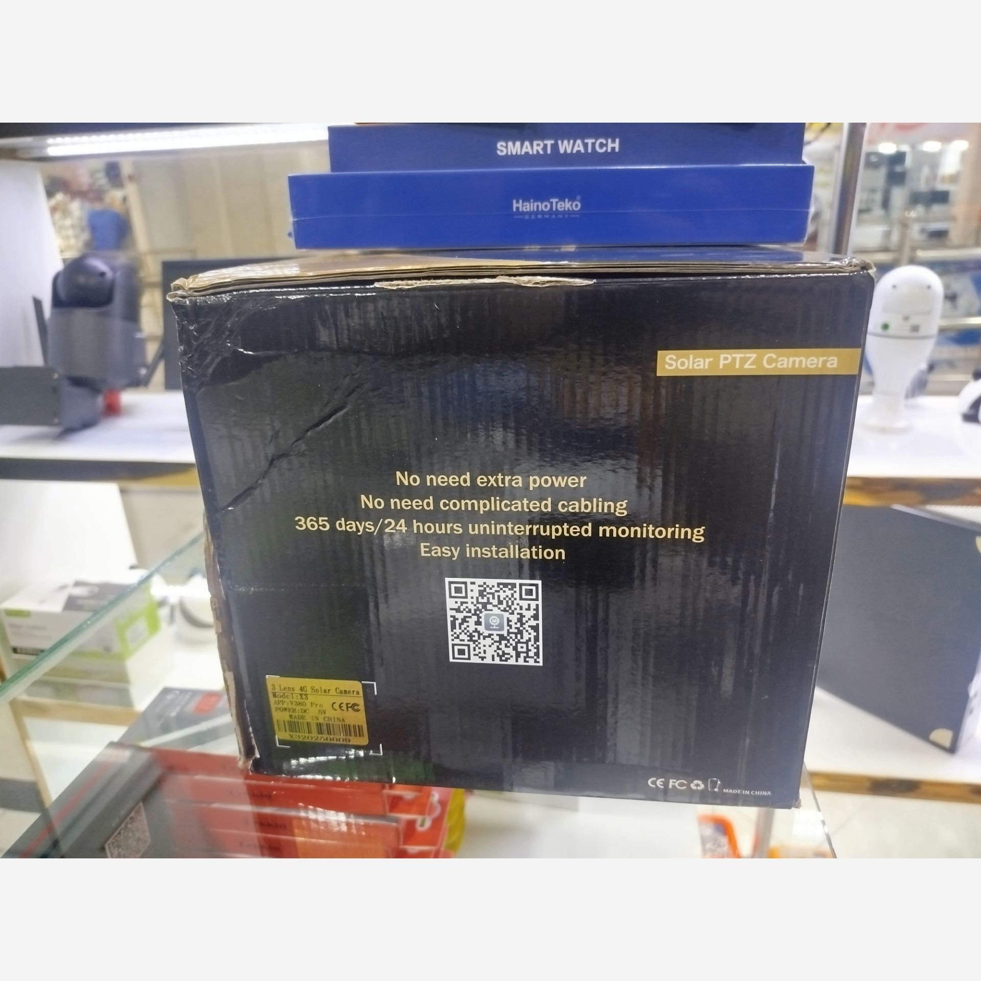دوربین سیمکارت خور بی سیم 3 لنز v380 pro مدل X3 رم خور قیمت عالی