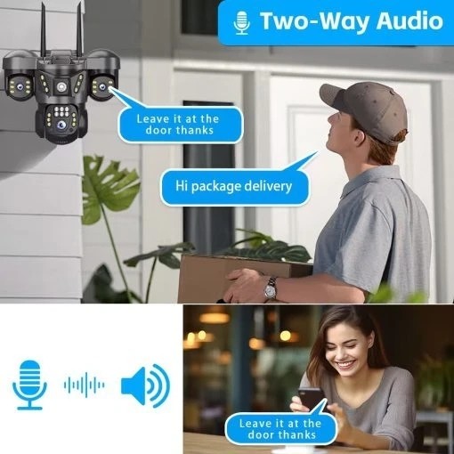 دوربین سیمکارت خور بی سیم 3 لنز v380 pro مدل X3 رم خور قیمت عالی