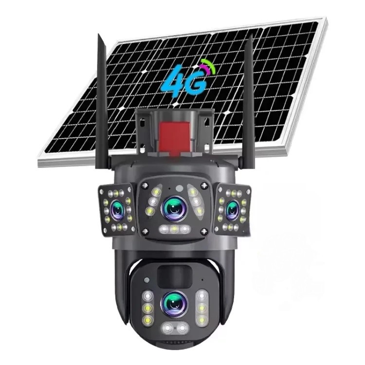 دوربین مداربسته بی سیم سیم کارت خور خورشیدی 8 مگاپیکسل 3 تصویر2 لنز v380 مدلA9-3 اورجینال کیفیت عالی