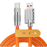 کابل تایپ سی USB TO TYPE C یو اس بی به تایپ سی سلیکونی 1 متری سوکت فلزی چراغدار