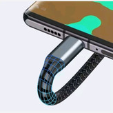 کابل شارژ فست سه کاره 100W تایپ سی C و آیفون و میکرو چراغ دار TYPE C IPHON MICRO