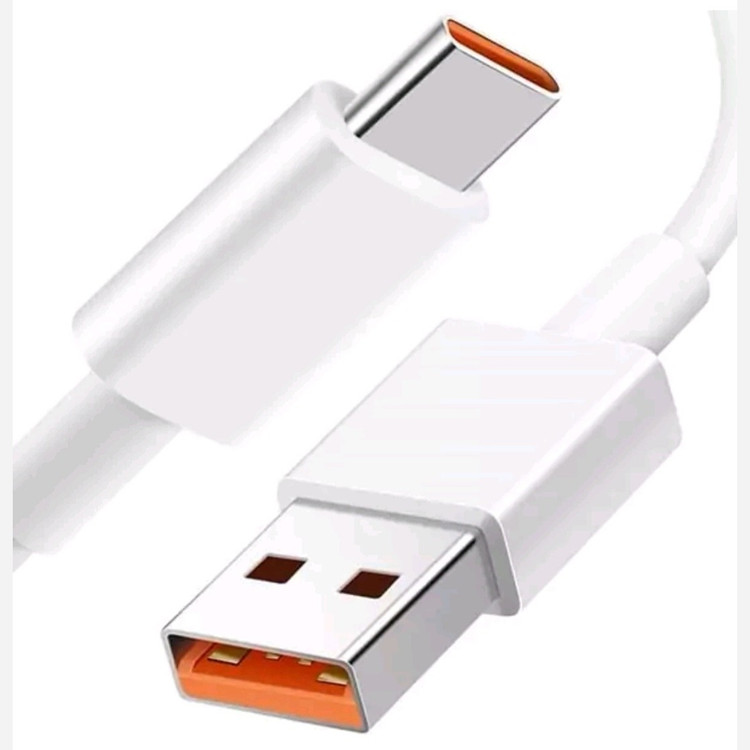 کابل شارژ تایپ سی C پورت نارنجی فست شارژ Fast سایز 1 متری 6 آمپر