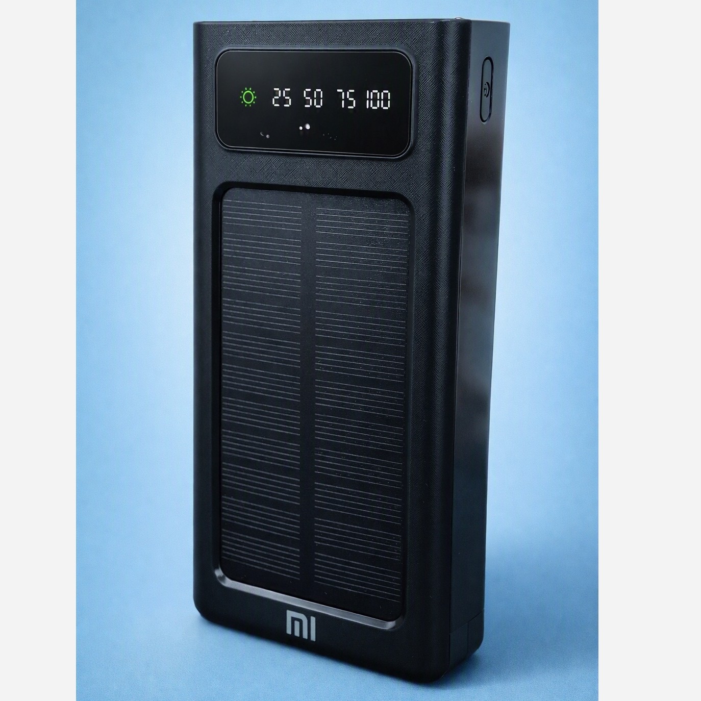 پاوربانک خورشیدی mi با ظرفیت اسمی 30000mAh با انواع خروجی و ورودی چراغدار