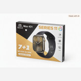ساعت هوشمند MAIXINN MAX 431 سری 11 دارای صفحه AMOLED با هفت بند سیلیکونی تمام صفحه 46 میلیمتری