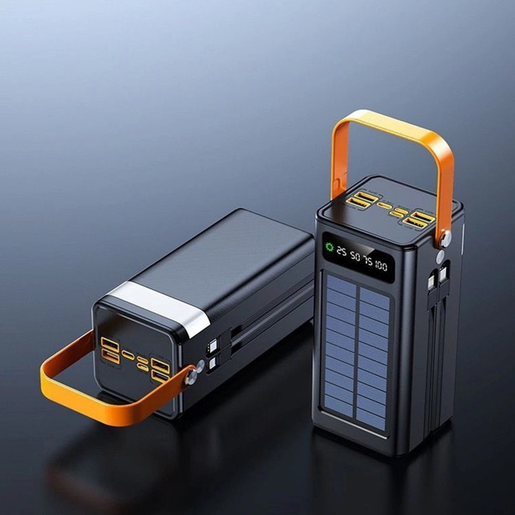 پاوربانک خورشیدی mi با ظرفیت اسمی 50000mAh با انواع خروجی و ورودی چراغدار