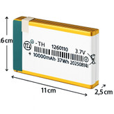 باتری لیتیوم پلیمری پاوربانک با کاربردهای متنوع با ظرفیت 20000mAh(دو عدد 10000)و ولتاژ 3.7