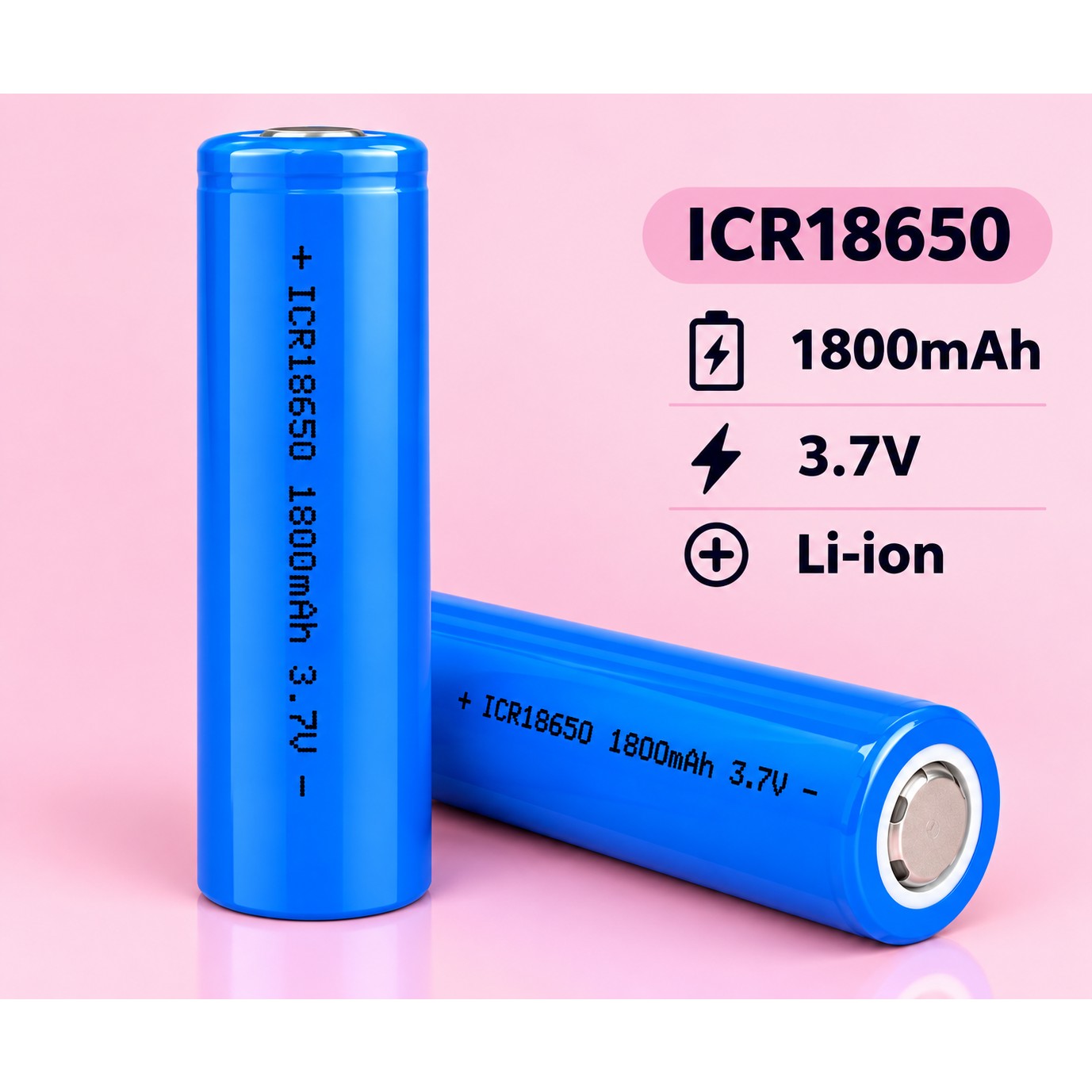 باتری لیتیوم یونی قابل شارژ مدل 18650 با ظرفیت 1800mAh و ولتاژ 3.7 (1عددی)