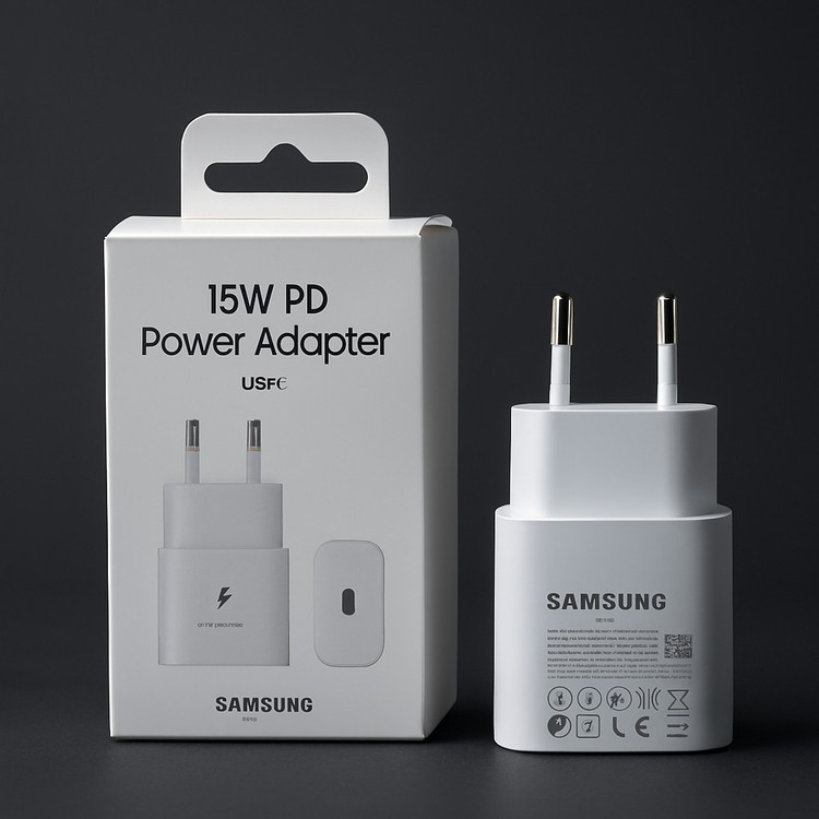 شارژر اصلی 15 وات سامسونگ SAMSUNG خروجی تایپ سی آداپتور کلگی سری