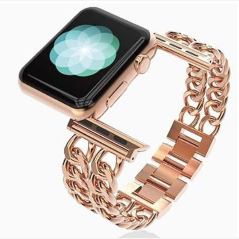 بند کارتیر ساعت هوشمند سایز 42 تا 49 میلیمتری رنگ رزگلد دستبند کارتیر