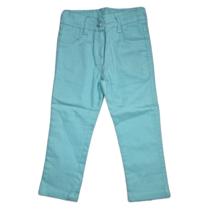 شلوار کتان اسپرت بچگانه سبز آبی تولید ترکیه قد 51