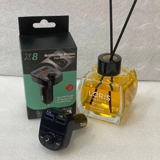 شارژر فندکی + اف ام پلیر بلوتوثی خودرو مدل X8 (یک وسیله کاربردی برای دوستانی که پخش ماشینشون بلوتوث نداره)