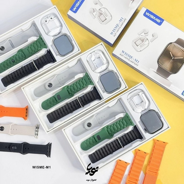 ساعت هوشمند WISME-x17 دارای 5 بند همراه و ایرپاد همراه