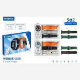 ساعت هوشمند مدل WISME-X26 به همراه ایرپاد شیشه ای و 5 بند جذاب