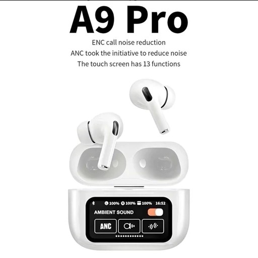 ایرپاد مانیتور دار ANC ENC A9PRO لمسی گیمینگ 5 ساعت موزیک مداوم نویزکنسلینگ