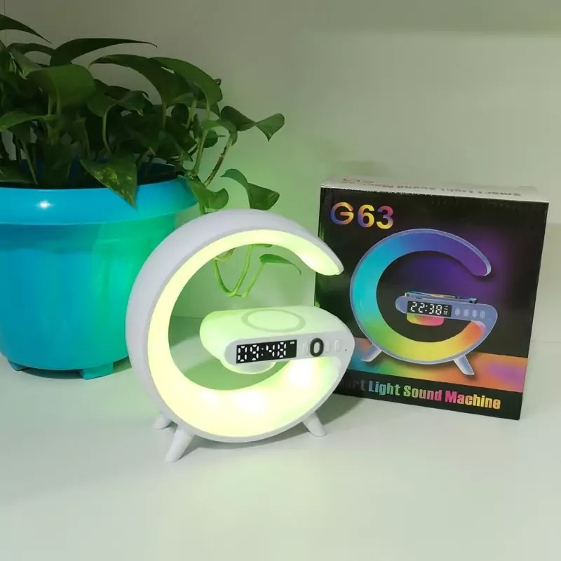 اسپیکر شارژر وایرلس چراغ خواب G مدل G63 رقص نور ارسال فوری