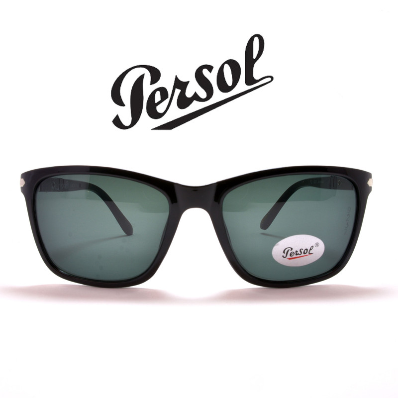 عینک آفتابی پرسول مدل GLOSSY-BLC-PO 9237
