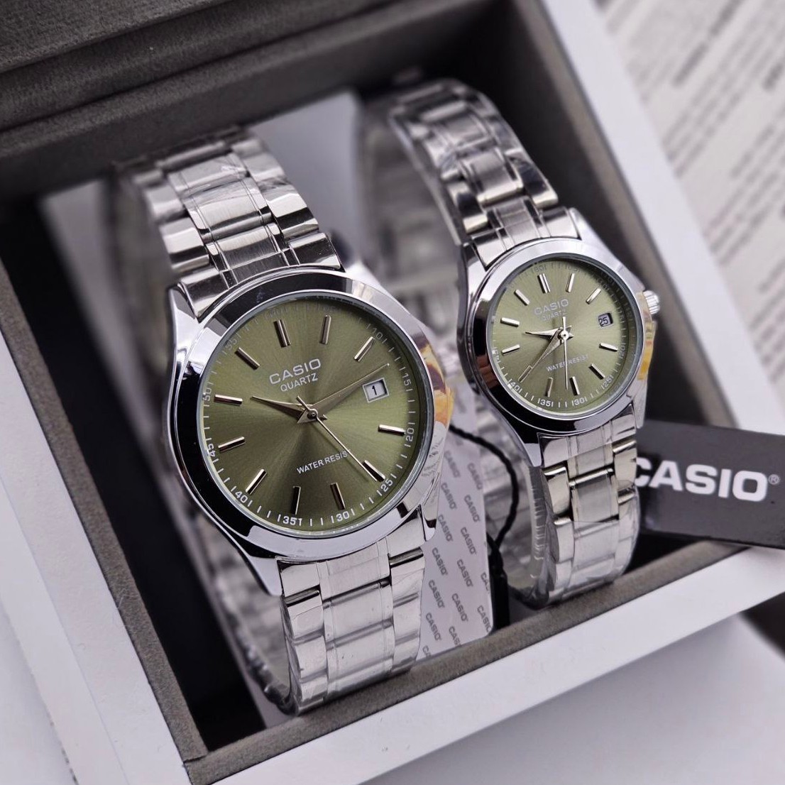 ساعت مچی ست و تک زنانه مردانه کاسیو دارای رنگبندی Casio
