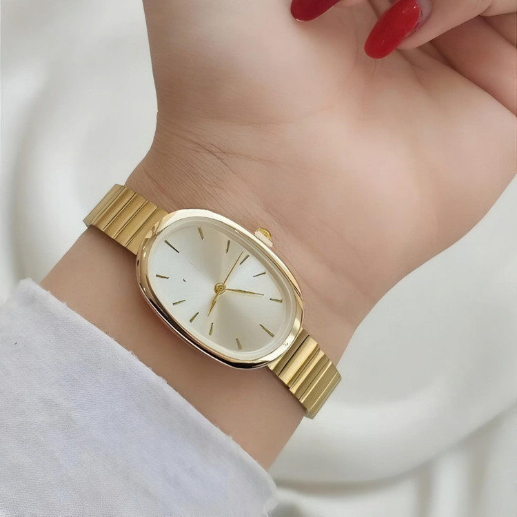 ساعت مچی عقربه ای زنانه مدل کلاسیک کژوال بند ریلی کد 1