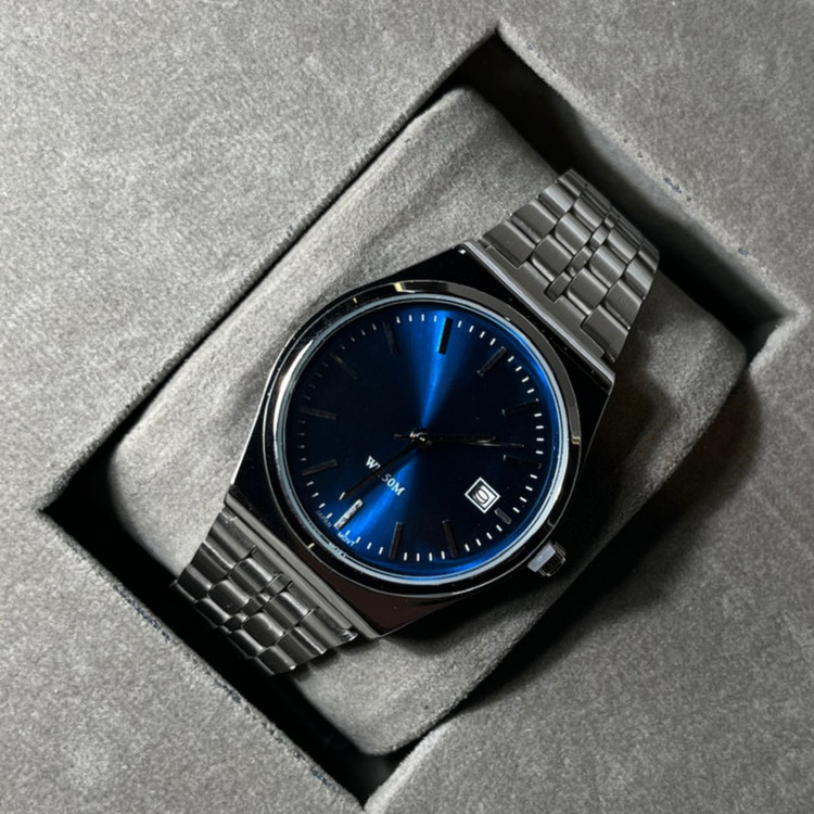 ساعت مچی عقربهای کوارتز مردانه مدل کلاسیک دیت جاست بند استیل کد 1