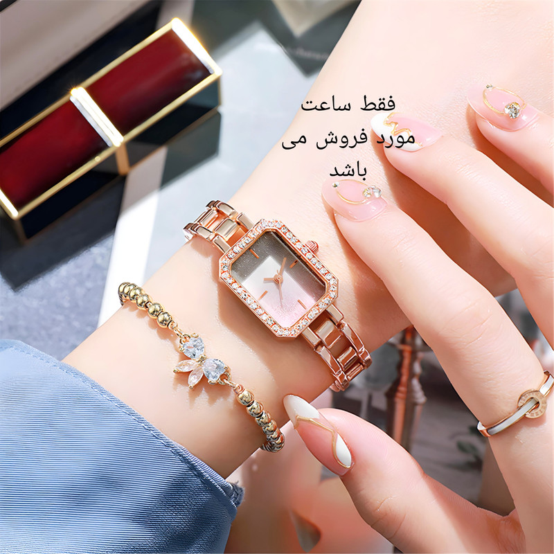 ساعت مچی عقربه ای زنانه مدل بند زنجیری کد Ro-2