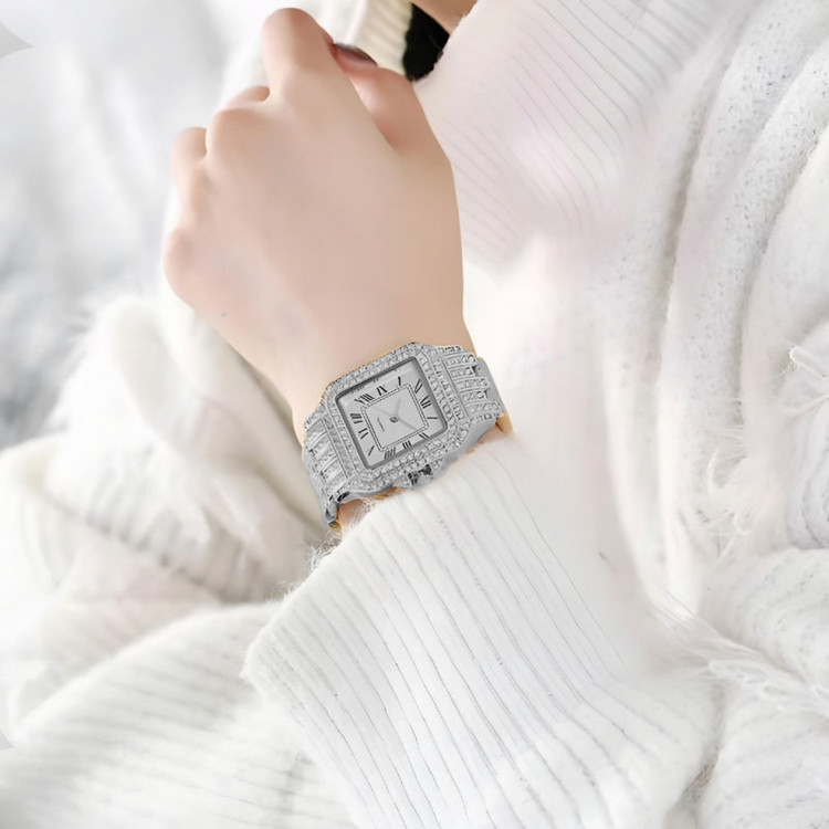 ساعت مچی عقربه ای مدل فول نگین کد 02
