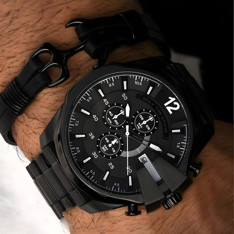 ساعت مچی عقربهای مردانه مدل سه موتوره کرنوگراف