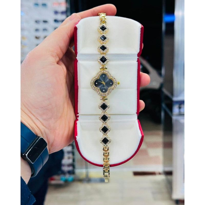 ساعت مچی عقربه ای زنانه مدل دستبندی نگین دار مدل 2