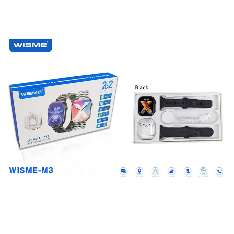 ساعت هوشمند 49 میلی متری ویسمی مدل WISME-M3 به همراه هدفون