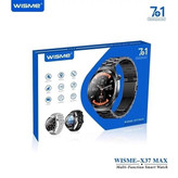 ساعت هوشمند گرد WISME-X17MAX هفت بند با بند فلزی ورژن 2025 تمام صحفه اورجینال بالاترین کیفیت بازار