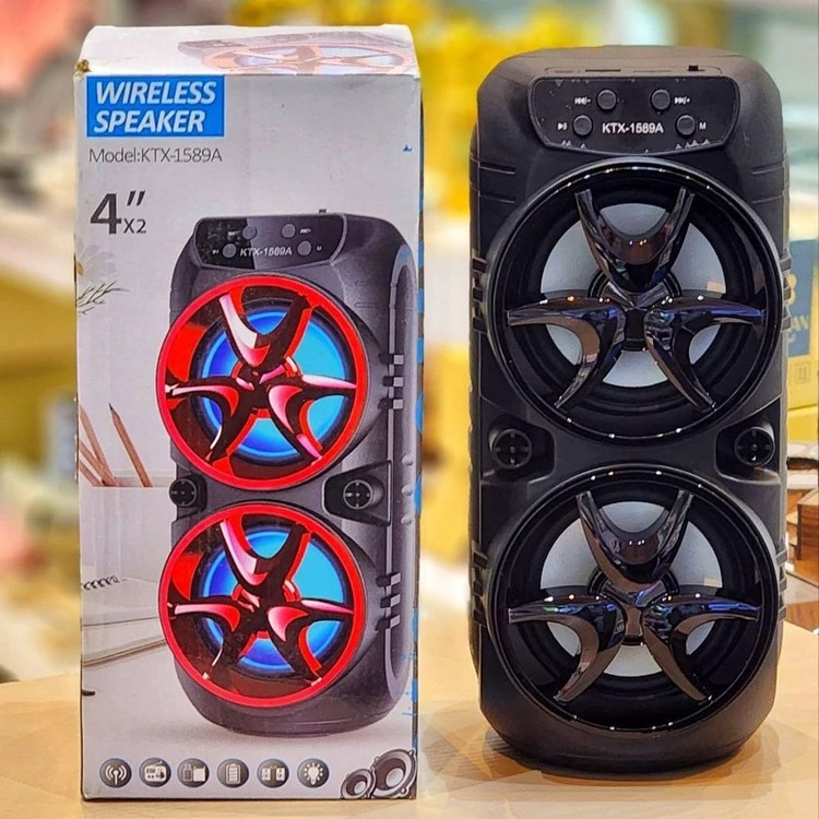 اسپیکر بلوتوثی KTX-1589 اورجینال شارژی نورپردازی بلوتوثی ارتفاع 30 سانتیمتر