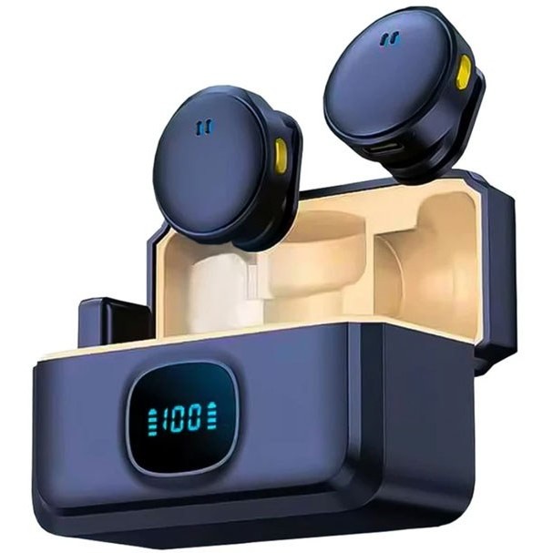 میکروفون یقه ای بیسیم دوکاربره مدل PRO2 با رابط Type-C ( مناسب تولید محتوا ، پادکست ، مصاحبه و ...)
