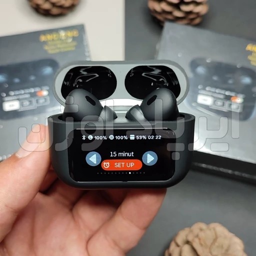 ایرپاد BLACK A9 PRO مانیتور دار ANC-ENC نویز کنسلینگ فعال ورژن 2026