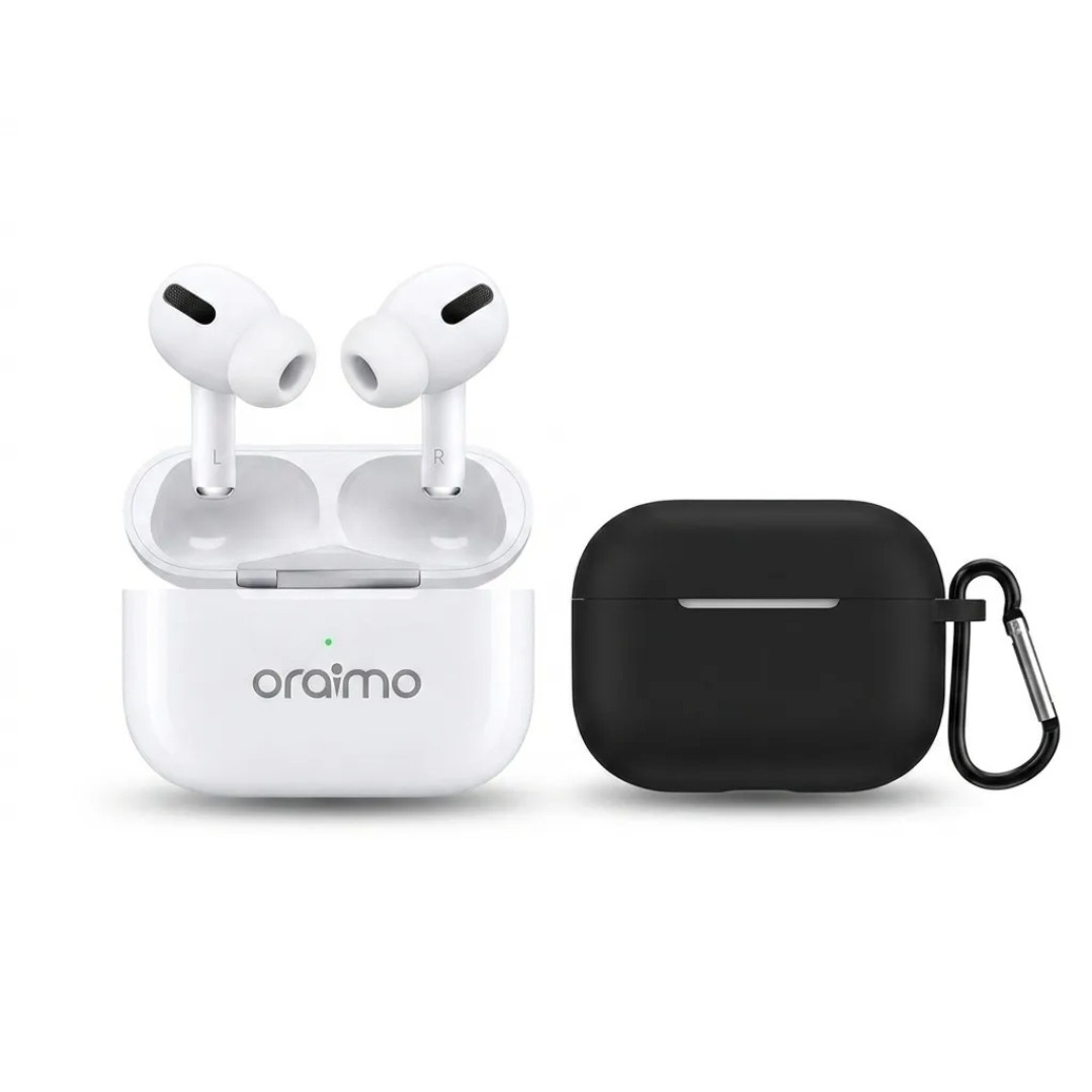 ایرپاد هندزفری بلوتوثی Air-R03 oraimo باکیفیت دوگوش همراه با گارد و کابل باتری بزرگ گیمینگ لمسی بلوتوث ورژن 5/3