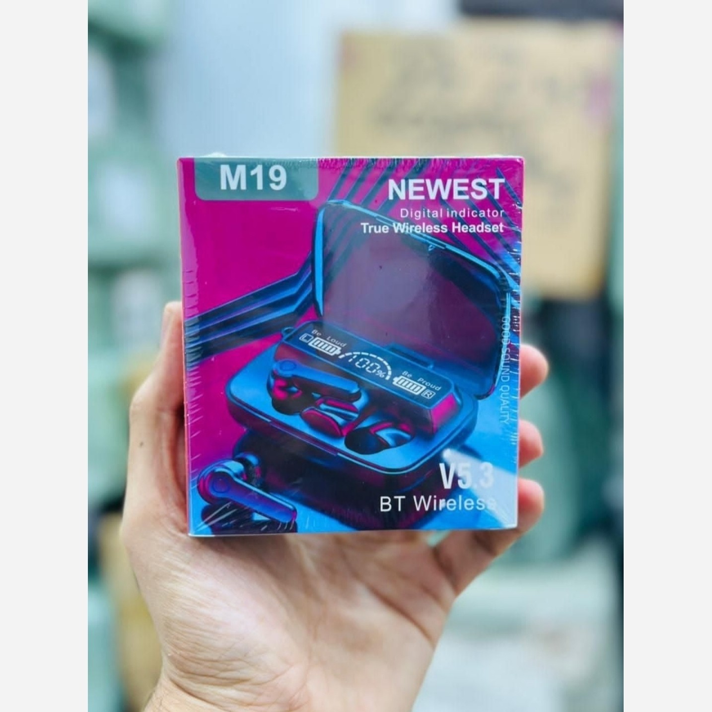 ایرپاد M19 پاوربانک دار کیفیت درجه یک بلوتوث نسخه 5/3 صحفه نمایش دار 2025