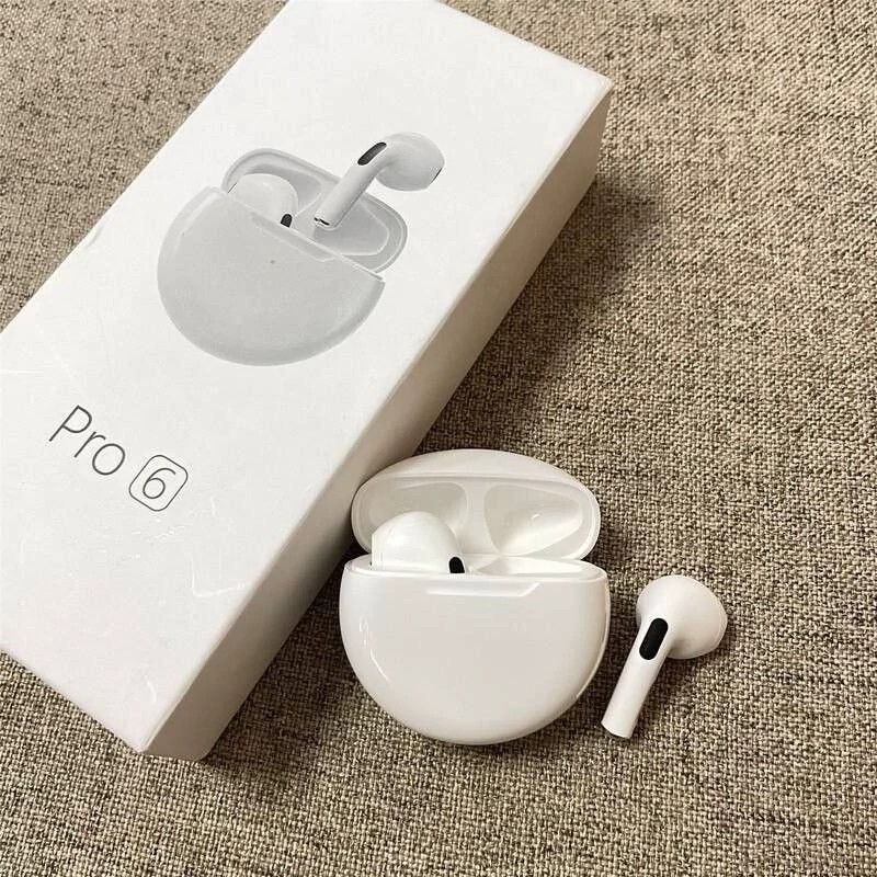 ایرپاد PRO6 دو گوش ورژن 5/3 جدید باطری بزرگ لمسی 2026 airpods ارسال فوری فروش ویژه