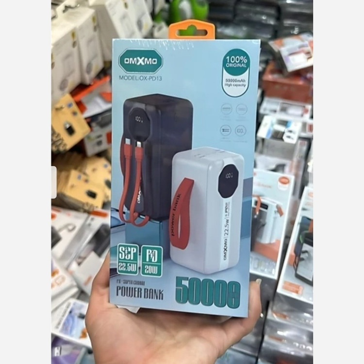 پاوربانک غول 50000mAh هزار اصلی 22/5 فست 6 خروجی 4/5 آمپر کمپینگ شرگتی ارسال فوری