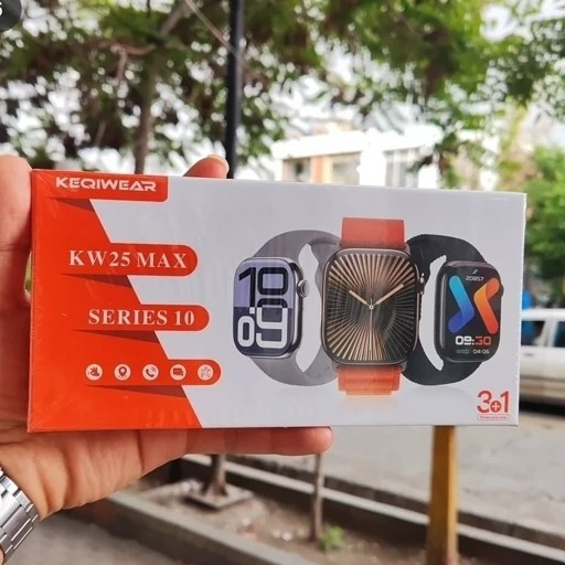 ساعت هوشمند KW25 MAX (سه بند) سوپر امولد بالاترین کیفیت بازار ورژن 2027