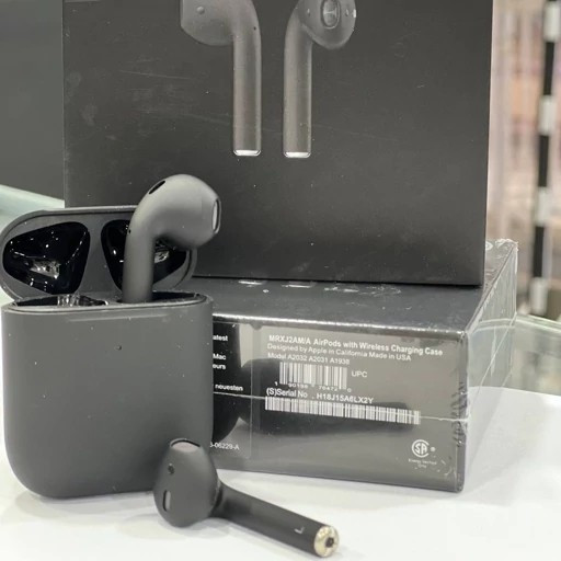 ایرپاد 2 airpods مشکی ساخت ژنزن لمسی ورژن 5/3 کیفیت صدا و مکالمه درجه یک