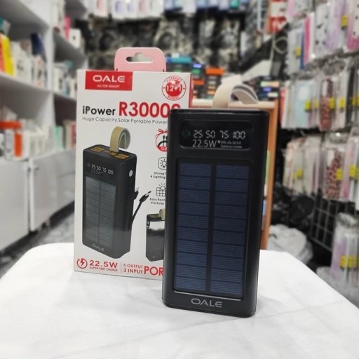 پاوربانک 30 هزار خورشیدی اوال مدل OALE IPOWER R30000