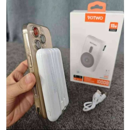 پاوربانک وایرلس شارژ 10 هزار میلی آمپر VOTWO PW-06